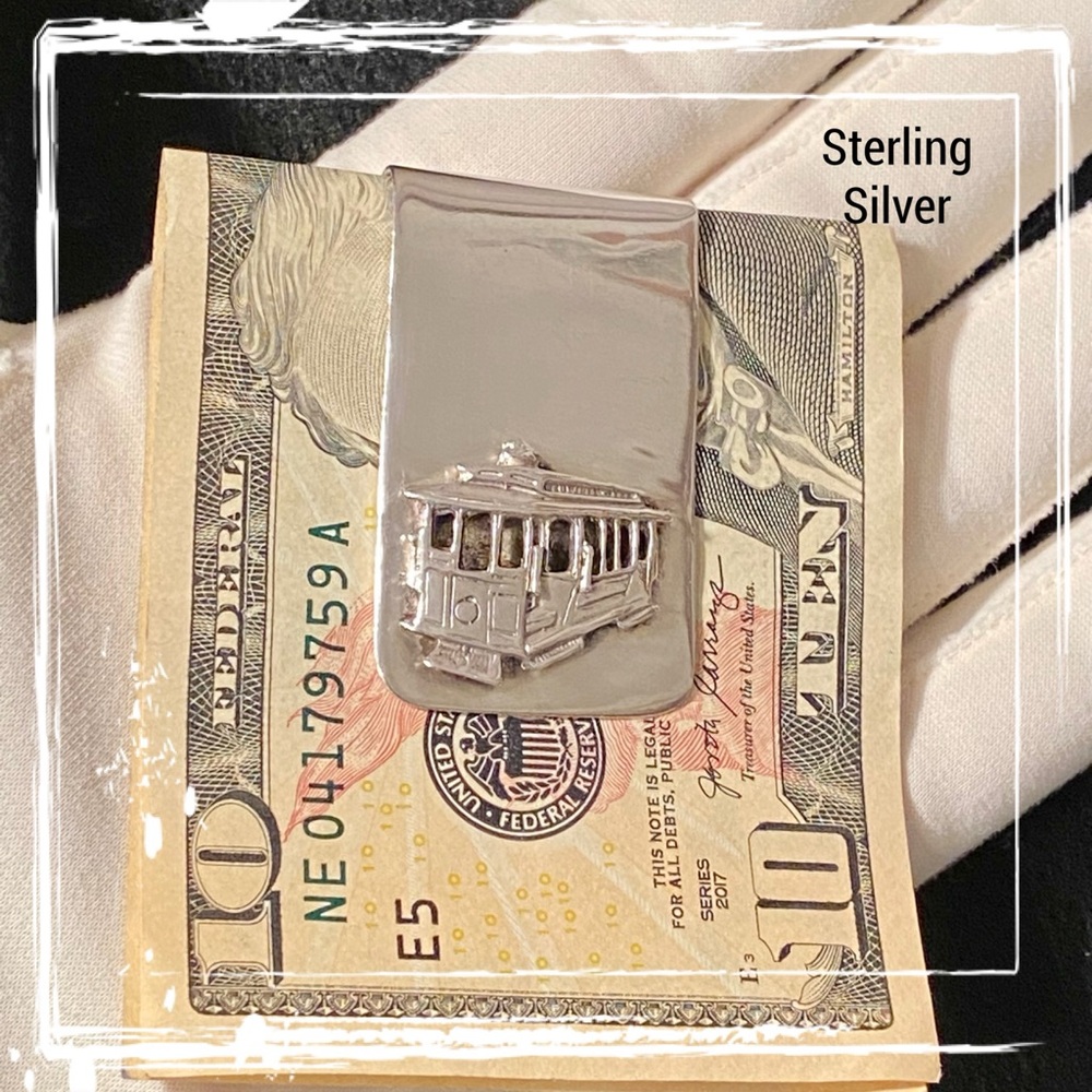 MEXICO - Sterling Silver San Francisco Cable Car Money Clip
